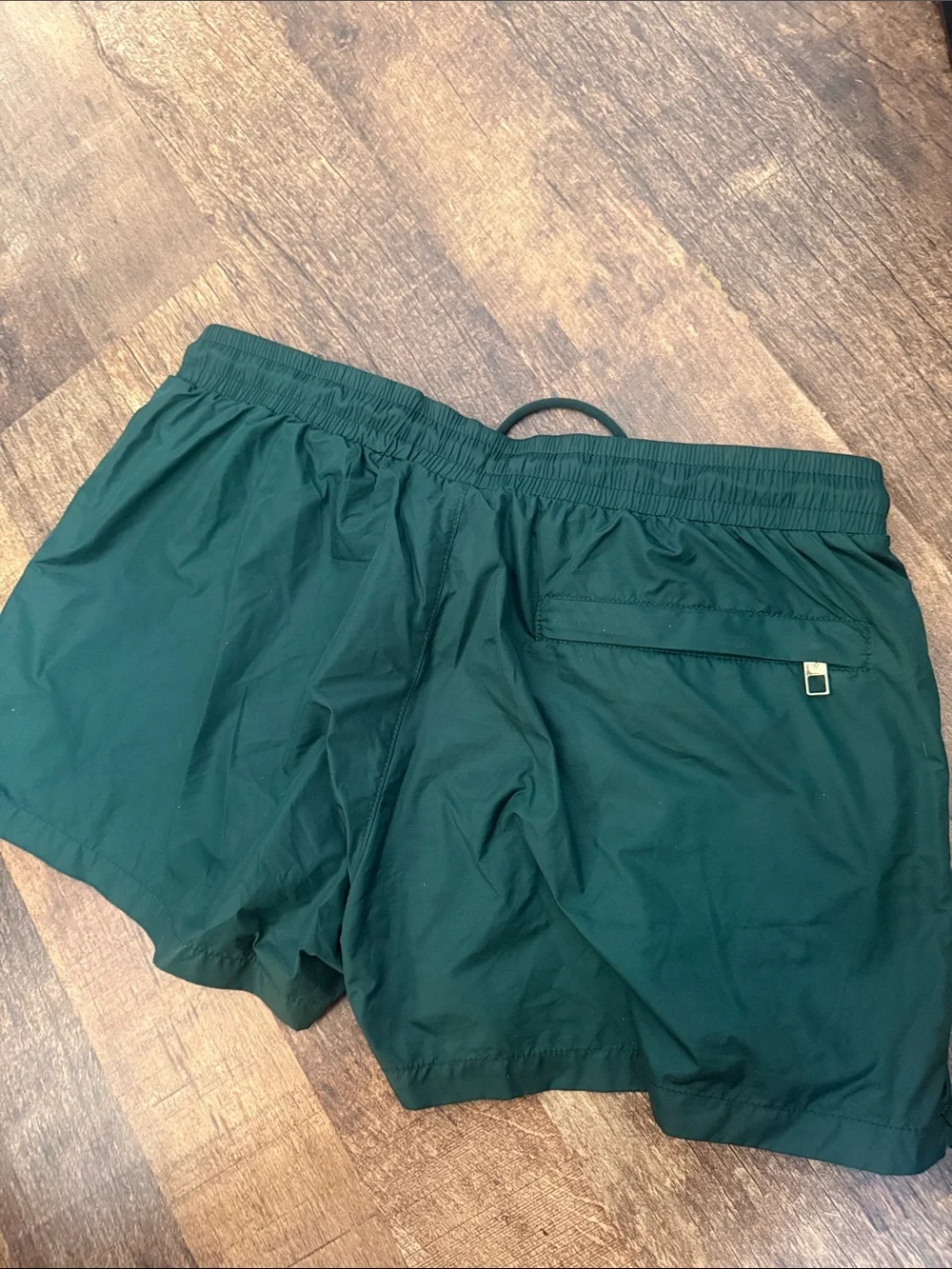 Sink Signature Swim Shorts with Zip Pocket Forest Green